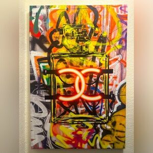 Neon Chanel canvas